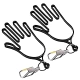 HIAKDOFT 2 Golfhandschuhhalter Golfhandschuhe Keeper Handschuhständer Praktische Handschuhablagen Rahmen Zum Trocknen Von Handschuhen Zubehör Für Golfhandschuhe Golfzubehör Pp Schwarz