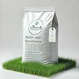 10 kg Rasensamen Sport und Spiel schnellkeimend 400m² robust tiefgrün, ideal für Neuansaat und Nachsaat, Rasensaat Grassamen