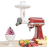 OTOmitra Eismaschine Aufsatz für KitchenAid Standmixer, Milchfreie Frozen Fruit Soft Serve Ice Cream Maker, Spülmaschinenfest Kitchenaid Eiscreme-Aufsatz, Natürliche Eismaschine Teile