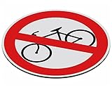 SCHILDER Systeme Verbotsschild – Radfahren verboten – 3mm Aluminium-Dibond-Schild - 20cm ⌀ – Wasserfest und Witterungsbeständig für den Innen- und Außenbereich – 100% Made in Austria