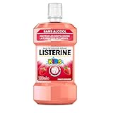 Listerine Mundwasser für Kinder Rote Früchte 0% Alkohol (500 ml Flasche) - Mundpflege zur Entfernung von 99,9% der Bakterien - Alkoholfreies Mundwasser für langanhaltenden frischen Atem