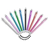Tablet Stift MEKO 10er Pack Touchscreen Stift mit 20 Ersatzgummispitzen in 6mm, Touch Pen für alle Tablets/Handys wie iPhone/iPad/iWatch/Samsung/Huawei/Xiaomi/Surface/Chromebook usw.- Farbe 1