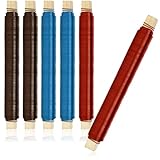 com-four® 6X Blumenwickeldraht-Set, Bindedraht braun, rot und blau lackiert, auf Holzstab gewickelt, 600 g (Farbe - 06 Stück)