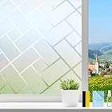 MAGIDEKOR Sichtschutzfolie für Fenster, mit 3 Installationswerkzeugen, Milchglas-Fensterfolie, statisch haftend, UV-blockierend, wiederverwendbar, dekorative Fensterfolie für Badezimmer, Zuhause,