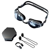 Generisch Schwimmbrille Anti -Nebel, Erwachsene Schwimmbrillen | brillen - Wide View Anti -Scratch -Schutzmänner Training Diving Pool Nase Clip Ohrstöpsel Brille Set Set