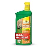 Neudorff RasenDünger Moos- & UnkrautStopp – Rasendünger mit Eisen und Kalium sorgt für einen dichten, grünen Rasen ohne Moos und Unkraut, 1 Liter für 100 m²