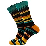 Unisex Stripe Stripe Colorful Street Personality Medium Socken für Erwachsene Socken Kleeblatt (C, One Size)