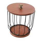 Alipis Eisen Aufbewahrungskorb mit Deckel Kaffee Kapselhalter Stabil Großer Kaffeepads Organizer für Küche Wohnzimmer Desktop Leicht zu Reinigen Elegantes Design Schwarz