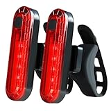 NHQZ 2 Stück Fahrradlicht Büchel Fahrrad Rücklicht LED,Aufladbar Rücklicht Fahrrad, Rücklicht Ebike,Fahrradlicht hinten,Fahrrad Rücklicht LED,Fahrrad Zubehör,IPX4 Wasserdicht Fahrradlicht Hinten