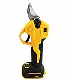 Akku Astschere, kompatibel mit Dewalt 20V-Akku (ohne Akku), Bürstenlose Baumschere mit 2 Gängen, Digitalanzeige, 30 mm Schnittdurchmesser, Ersatzklingen und Kunststoffbox