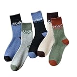 5 Paar Thermosocken für den Winter, weiche dicke warme Socken, warme Wintersocken für kaltes Wetter, warme Wintersocken zum Wandern für Damen und Herren (5pcs-h)