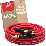 mr. soda blaster | flexibler Druckluftschlauch 10 Meter passend für Kompressoren | 9,5 x 15,5 mm | 3/8' | robuste PVC/Gummi Mischung | stabile Messing-Kupplungen | PVC Knickschutz | max. 20 bar