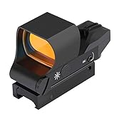 Feyachi RS-30 Rotpunktvisier Red Dot Visier Airsoft mit 20mm/22mm Schiene, 4 Reticles 5 Helligkeitseinstellungen Leuchtpunktvisier Zielfernrohr für Jagd Softair Pistole und Armbrust