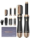 OKWRAP Haarstyler Airstyler Hair Styler Set 6 In 1 Mit Rundbürstenföhn Haarstyler Warmluftbürste Thermal Brush Airflow Lockenstab Automatisch, Volumen Föhnbürste,Für Glätten, Trocknen, Volumen, Locken