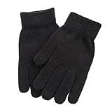 Porceosy Reithandschuhe, Winterhandschuhe, Strickhandschuhe, dick, einfarbig, volle Finger, elastisch, hält warm, rutschfest, atmungsaktiv, für Damen, Winterhandschuhe für Radfahrer, 1 Paar