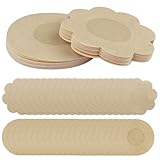 Rseuphiee 60 Stück Nippelabdeckungen, 15 Paare Blume, 15 Paare Rund, Wasserdicht Nipple Cover, Selbstklebende Brustwarzenabdeckungen, Einmaliger Gebrauch Nippel Aufkleber, Ultra Dünne Brust Aufkleber