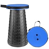 Tragbarer Teleskophocker, einziehbarer Klapphocker für Camping, Garten, Angeln, Wandern, Reisen, Grillen, verstellbare Klapphocker, maximale Traglast 180 kg