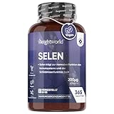 Selen 200µg - 365 Tabletten - Selenmethionin - Vegan - Selenium - 1 Jahr Vorrat - WeightWorld