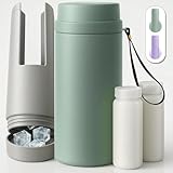 Tragbare Muttermilch Kühler: 30 Stunden Kühlzeit, 2 x 150 ml/5 oz BPA-freie Muttermilch Kühler unterwegs mit robustem Thermobehälter - Still-Milchkühler für Babys