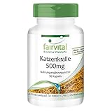 Katzenkralle Kapseln - Cat's Claw 500mg - Uña de Gato (Uncaria tomentosa) - HOCHDOSIERT & Vegan - 90 Kapseln