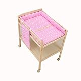 7LiuYueFei6 Wickeltisch, Wickeltisch, Massivholz, Babybadewanne, Pflegekommode, Station mit Matte, 4 Farben, Wickelstation (Farbe: C) (C) (D) (D)