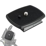 Fc'Noqgn Kameraplatte, Universal-Kameraplatte, Schwarze Platte, Stativkopf für die meisten Stative mit 1/4-Zoll-Schrauben