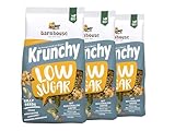 Barnhouse Krunchy Low Sugar Silly Seeds, zuckerarmes Bio Hafer-Knuspermüsli aus Bayern, mit Kürbiskernen, Leinsamen, Sonnenblumenkernen und Sesam, 3 x 375g