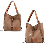 NOGRAX Schulrucksack Vintage Leinwand Rucksäcke Männer Und Frauen Taschen Reisestudenten Casual Für Wandern Reise Camping Rucksack Schulrucksack-Kaffee