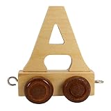 Buchstabenzug aus Holz, Buchstaben Zug, Lok, Waggon, A-Z, Wunschname (A)