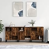 CCCINER Sideboards 3 Stk. Räuchereiche Holzwerkstoff,Klassische EichenholzKommode mit viel Stauraum für ein gemütliches Zuhause