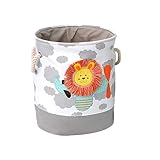 Lions Bucket Giraffe Basket Cartoon Canvas Storage Basket Storage Bucket Bathroom Dirty Clothes Bucket with Handle