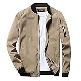Mymyguoe Leichte Blouson Jacke Herren Übergangsjacke Sweatjacke Sonenschutz Fieldjacket Bomberjacke Frühling Sommerjacke Atmungsaktiv Fahrradjacke Freizeitjacken Baggy Outdoorjacke