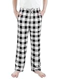 Ruisita Karierte lang Hose für Kinder Bedruckte Schlafanzug Jungen Flanell Pyjamahose für mädchen Pyjamas für Teenager Karierter Pyjama Herbst Winter