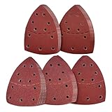 Eoixuqba Sandpapierblätter, Möbelschleifpapier - Dreieckses Schleifpapier,11-Loch-Design-Mehrzweck-Sandpapier für Metallpolierauto Reparaturholz-Holzrenovierung