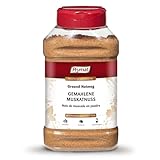 Prymat Muskatnuss gemahlen 350g– aromatisches Bio-Gewürz ohne Schale – handverlesen, erntefrisch, ideal zum Würzen und Kochen – Premium Qualität, feines Pulver für Mühle und Küche