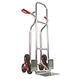 Trestles Profi Sackkarre Alu Aluminium 200kg S04HSAlu Treppensteiger Vollgummireifen Transportkarre | Treppenrutschkufen | Radschutz | große Schaufel | Sicherheitsgriffe | Sternräder