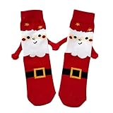 JYMADLY weihnachtssocken Halten Von Händchen Socken Elastizität Magnet Handsocken Cartoon Bequeme Baumwolle Mit Mittleren Kälte Socken Lustiges Geschenk Für Neujahr Weihnachten-Weiß-Andere