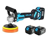 TIEOAXFT 1600 W Bürstenlose 2 IN 1 Elektrische Auto Polierer Maschine 125mm Cordless Sander Air Grinder Wachsen Polieren Werkzeuge for Batterie(Two Battery)