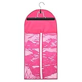 Taidda Haarverlängerungs-Träger, Schutztasche für Clamp/Holder-in-Echthaarverlängerungen, Virgin Weaves, Reißverschluss-Aufhänger und Aufbewahrungskoffer für Kleidungsisolierung, (Mit Kleiderbügel)