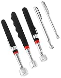 QWORK 5 Stück Magnet Teleskopstab, Ausziehbar Magnetisches Aufnahmewerkzeug, Edelstahl, 1.5LB 3LB 10LB 15LB 20LB