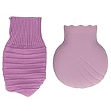 SYUULCOI Mikrowellengeeignete Wärmflasche, Kaltkompressenbeutel, explosionsgeschütztes, auslaufsicheres Design, lebensmittelechtes Silikon, tragbar für den Heimgebrauch auf Reisen (Lila)