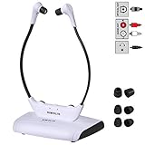 SIMOLIO Funkkopfhörer Kabellos für TV für Senioren, 2.4GHz Kopfhörer für klare Sprache beim Fernsehen mit Balance & Ladestation, Kompatibel mit Optisch, RCA, 3.5mm AUX Verbindung, SM-823D Pro