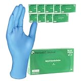 1000 Stück Einweghandschuhe Schwarz,Einmalhandschuhe L,Nitril Handschuhe,Gummihandschuhe Einweg Handschuhe,Puderfrei Latexfrei Nitrilhandschuhe,Schutzhandschuhe Nitril (Blau, 1000 Stück M)