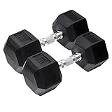 Orange Gym Sechskant-Hanteln Schwarz - 10 kg - 2er Set – Gewichte set für Krafttraining - Trainingsgeräte und Sportgeräte für zu Hause - Sechskantige Form damit die Hanteln nicht wegrollen