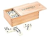 Engelhart - 250123 - Tolles Domino-Spiel - HolzBox mit 55 Dominos Doppel 9-55 Kunststoffteile -