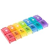 FAMoUsGoods 7 Tag wöchentlich Pill Box Kreative Pille Fall Wöchentlich Pill Box Tag Nacht Medizin Box Tragbare Pille Dispenser Splitter Organizer Pillendosen