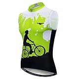 Radtrikot Männer Fahrrad ärmellose Fahrradweste Rennradbekleidung Reiten Rennen MTB Shirt Mountain Reiten Sport Top grün XXL