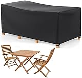 Wasserdichte Abdeckung für Terrassenmöbel aus 420D-Oxford-Gewebe, 140 x 70 x 70 cm, strapazierfähig, rechteckig, für Gartensofa-Set und Bistro, UV-beständig und wetterfest