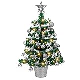 Mini Weihnachtsbaum Künstlich Klein Tabletop Weihnachtsbaum Desktop Weihnachtsbaum Batteriebetrieben Beleuchtung