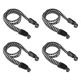 OSDUE Gepäckspanner Fahrrad, 4 Stück Gepäckträger Gurt 3 in 1 Gummispanner mit Haken Gepäckträger Spanngurt Fahrrad Spanngurt Elastisch Spanngurte verstellbar Befestigungsgurt